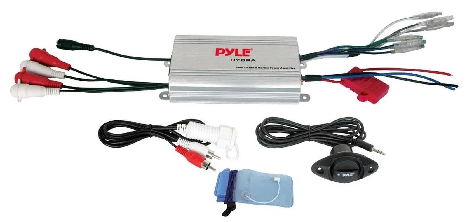 Pyle Hydra Marine Amplifier - Upgraded Elite Series 400 Watt 4 Channel Micro ...