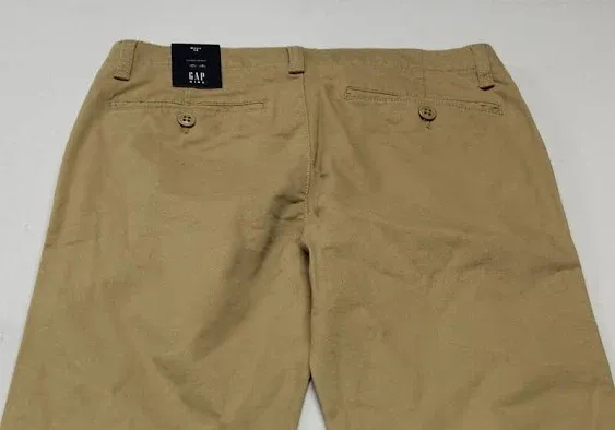 Gap Kids Uniform Lived-In Khakis with Washwell JS3 New British Khaki Size 14 NWT