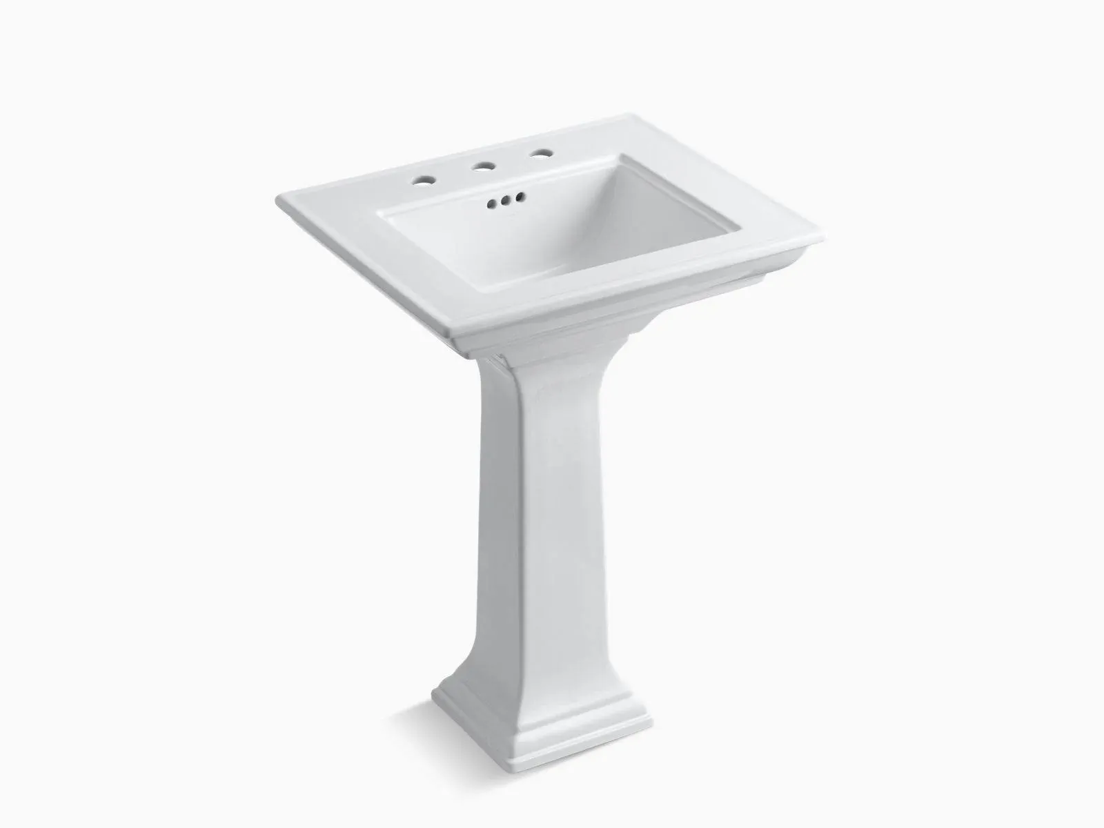 Kohler K-2344-8-0 Memoirs Stately Pedestal Bathroom Sink White