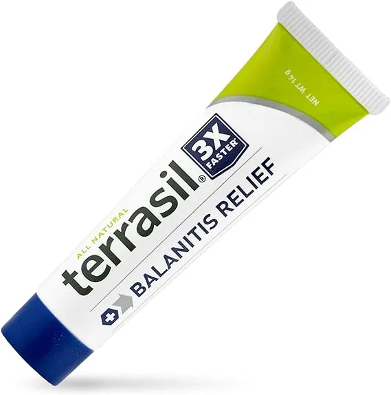 terrasil Balanitis Relief – Balanitis Treatment for Men, Natural Soothing Foreskin Ointment for Relief from Balanitis Symptoms: Irritation,Itch, and Inflammation. Dermatologist Tested (.5oz)