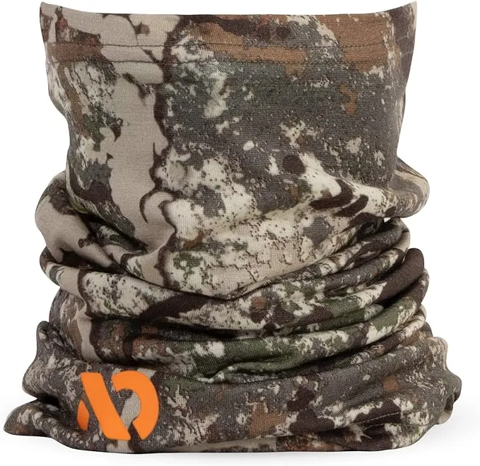 First Lite Aerowool Merino Wool Neck Gaiter - Ultralight Camo Hunting Face Mask