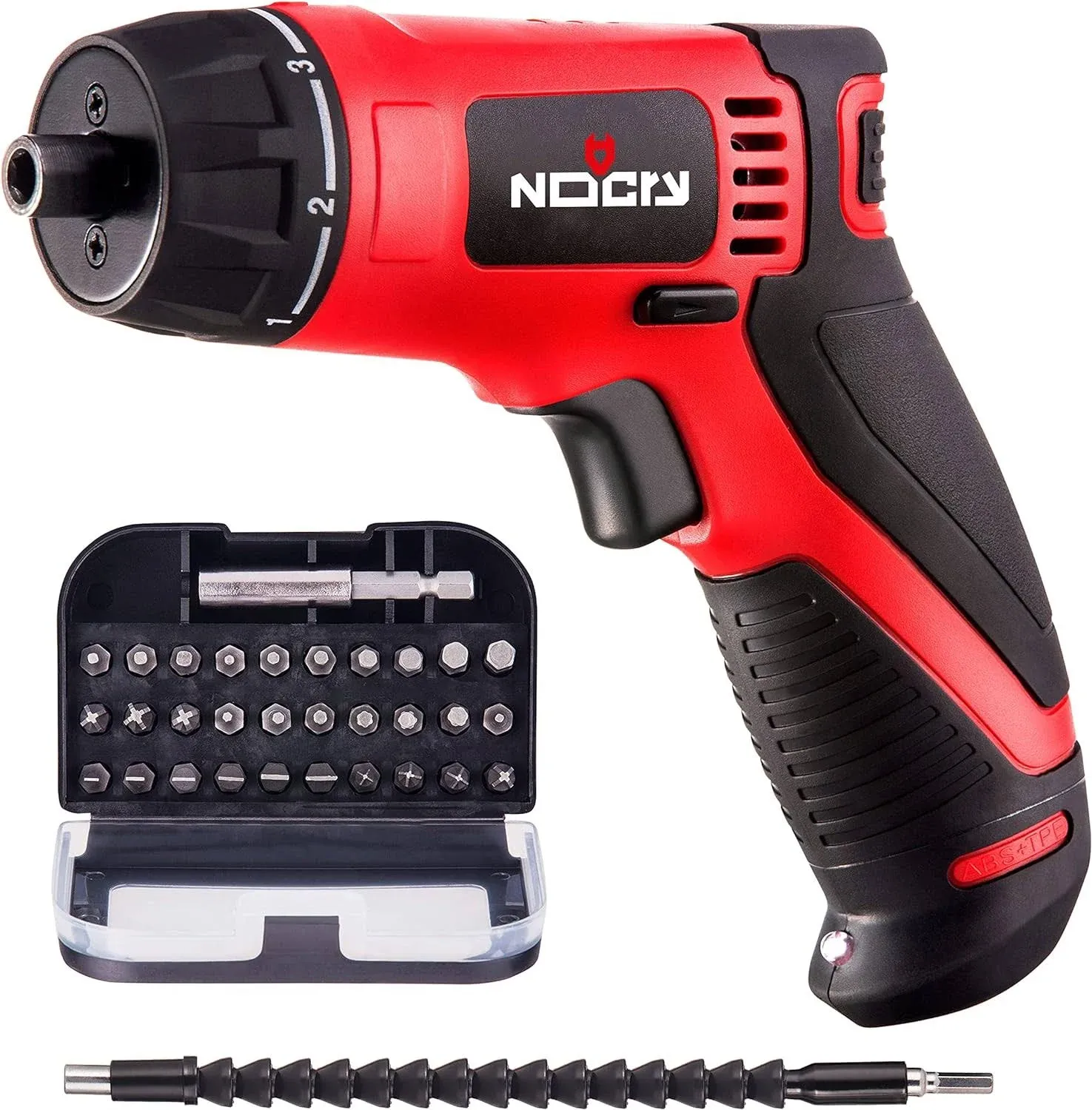 NoCry 10 N.m Cordless Electric Screwdriver - with 30 Screw Bits Set, Rechargeable ...