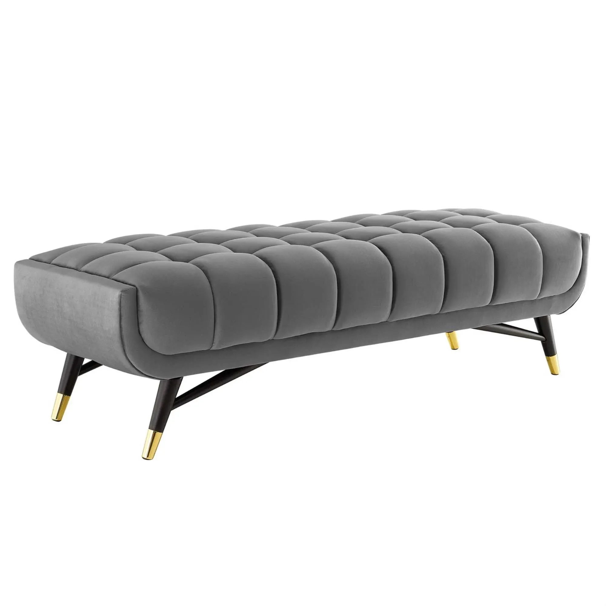 Adept 60" Performance Velvet Bench - East End Imports EEI-4241-GRY