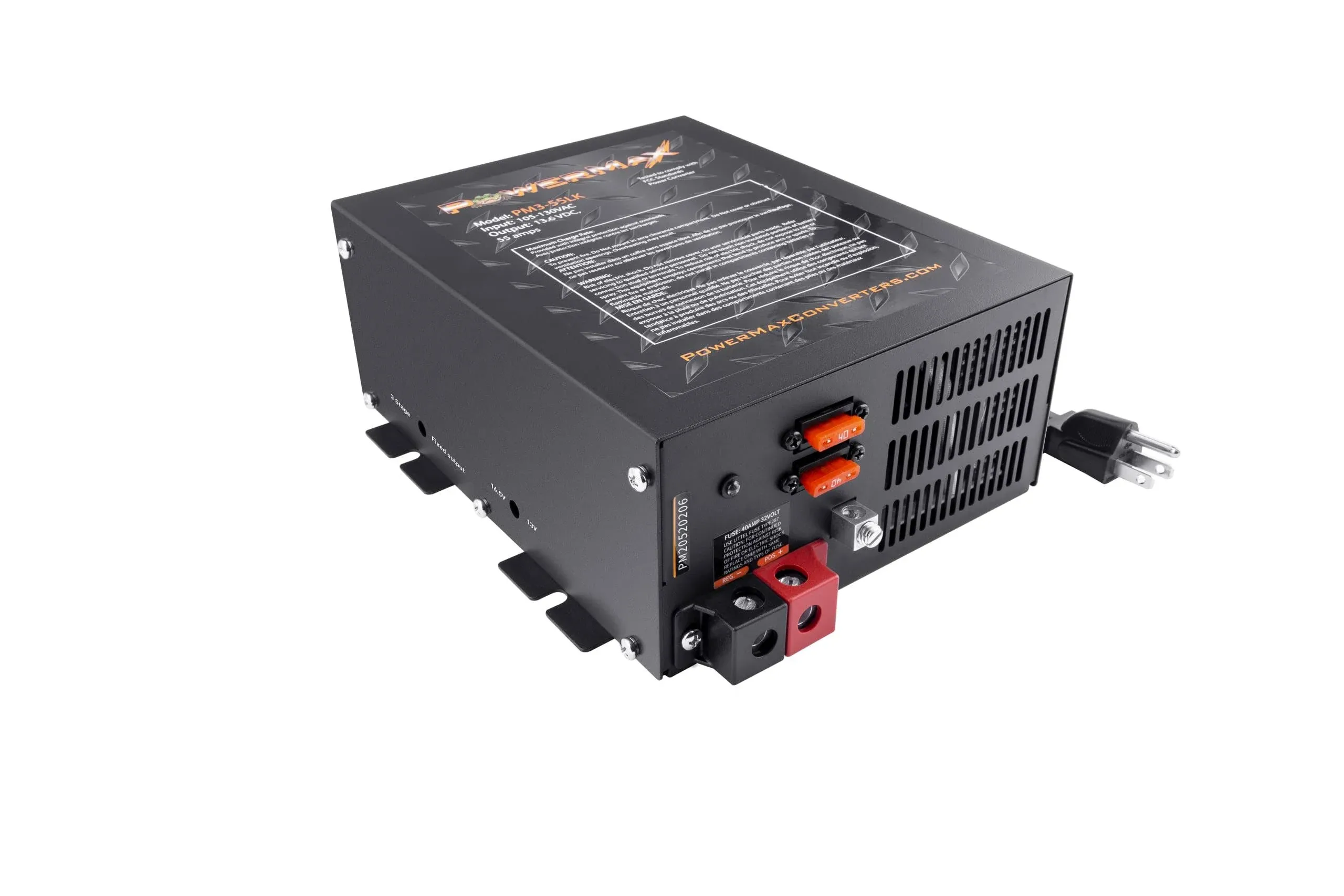 Powermax, PM4-45, 45 Amp 12VDC Power Converter with Smart Charger