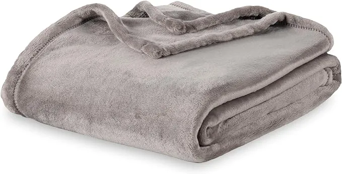 Berkshire Blanket Classic VelvetLoft Solid Bed Blanket,Twin Size Bed Blanket ...