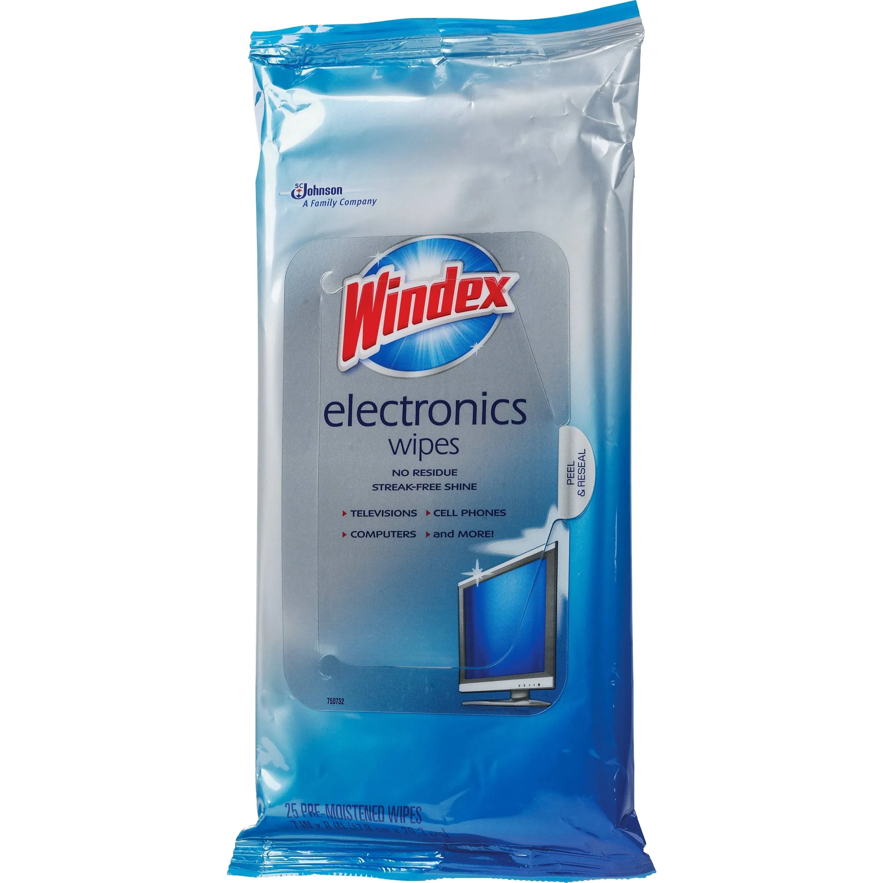 Windex® 319248 25-Count Electronics Cleaner Wipes - 12/Case