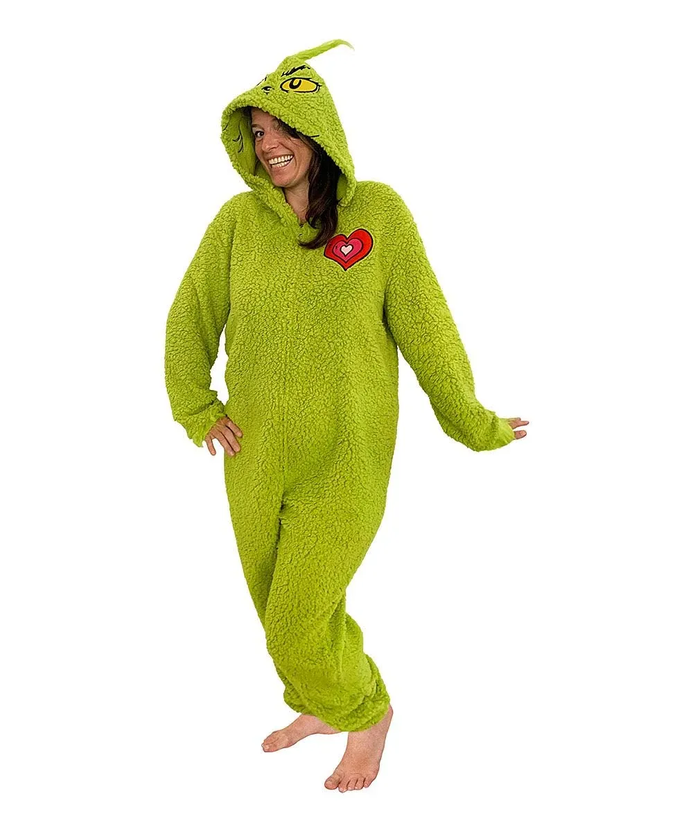 Dr. Seuss Men's The Grinch Christmas Matching Family Pajamas Union Suit, Sizes S-2XL