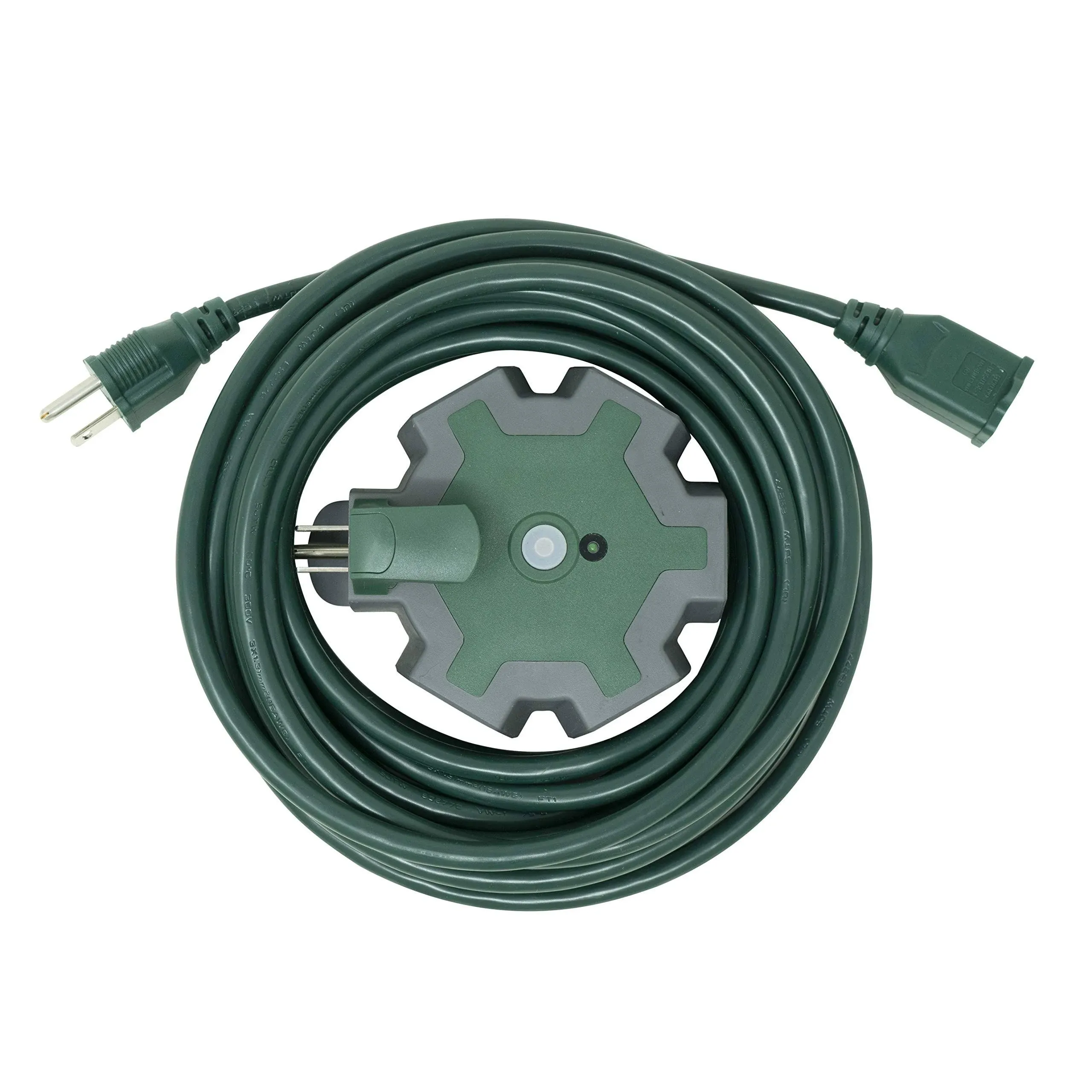 Southwire 41246 Yard Master Outdoor Power Set, 25-Ft. Green Extension Cord + 5-Outlet Adapter