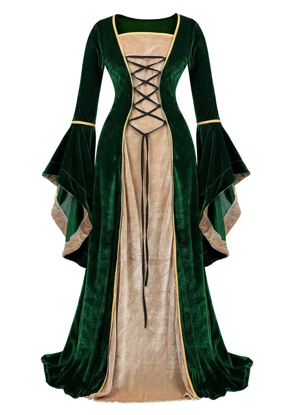 Haorugut Renaissance Dress Women Medieval Dress Renaissance Costumes for Women Fairy