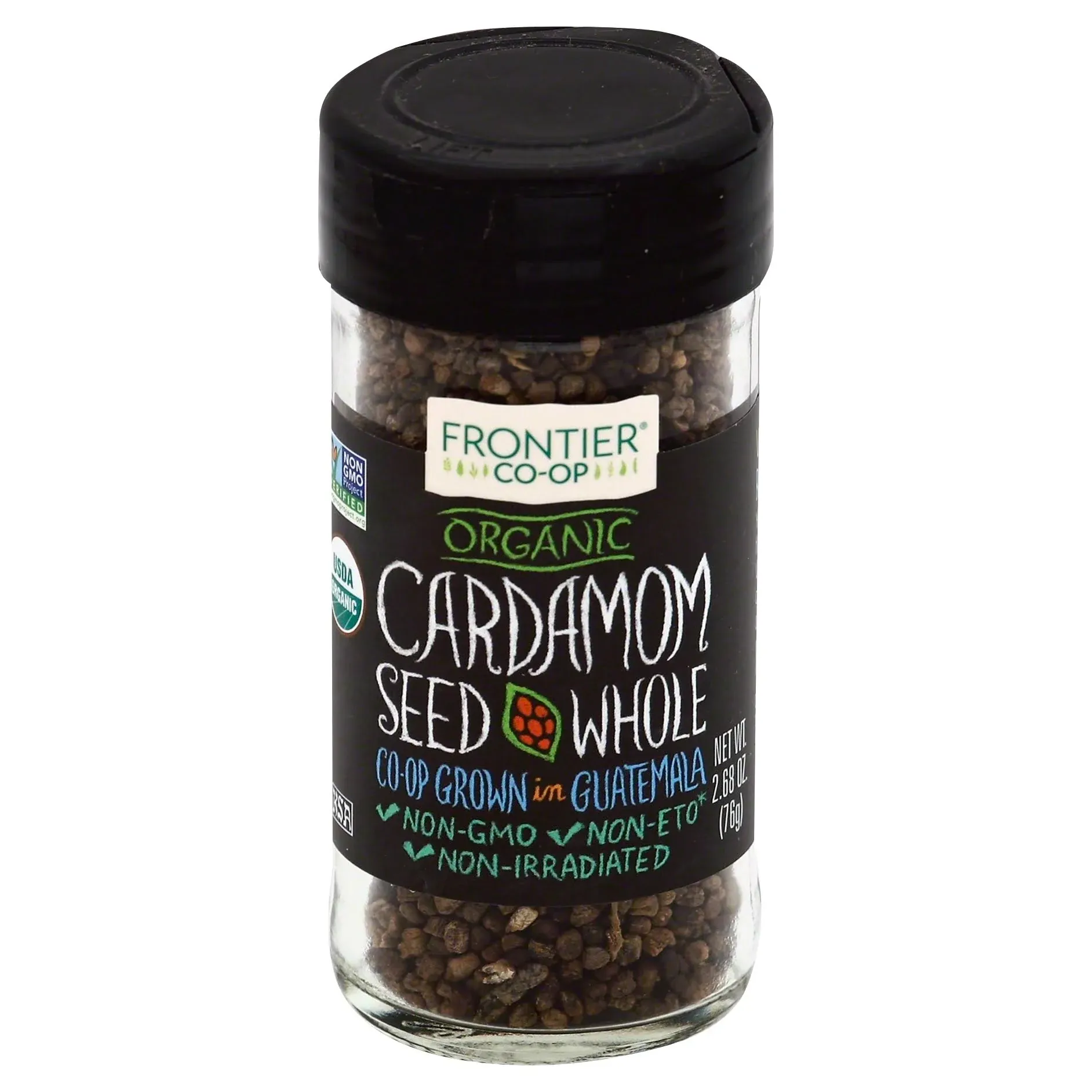 Frontier Cardamom Seed, Organic, Whole - 2.68 oz