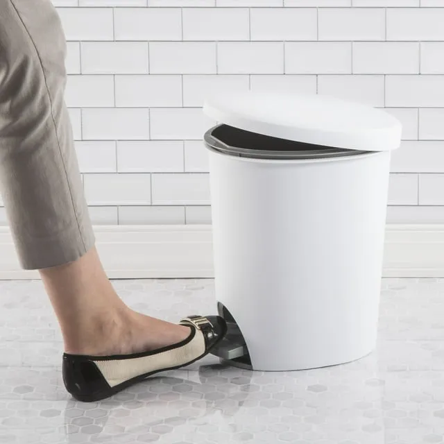 2.6 Gallon Trash Can Ultra Step on Bathroom Trash Can Wastebasket Garbage Bin US