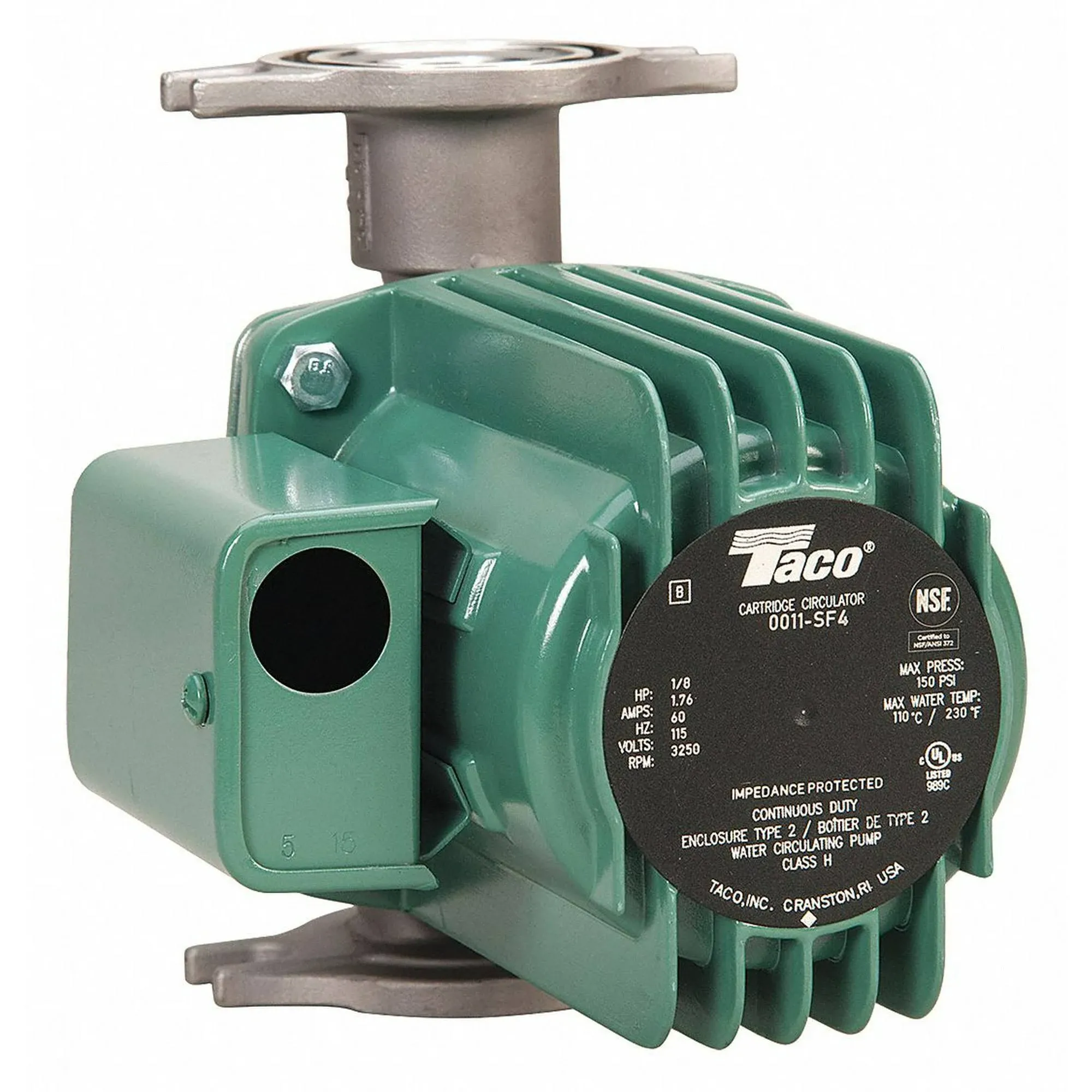 Taco 0011-SF4 Stainless Steel Cartridge Circulating Pump,1/8 Horsepower