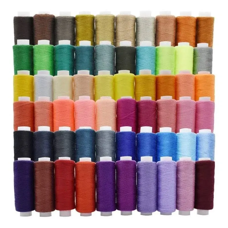 60 Color Sewing Threads 250 Yard Per Spools Polyester Thread Sewing Kit All Purpose for Hand Machine Sewing (60 Colors)