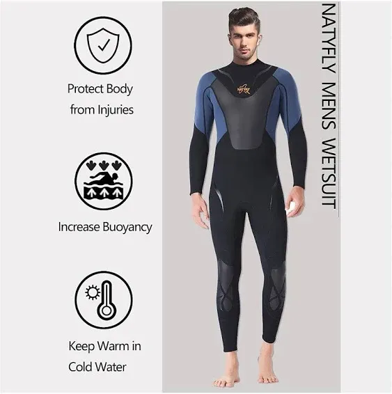 Mens Wetsuit 3Mm Neoprene Wet Suit Men, Youth Full Body Shorty Wetsuit for Men i