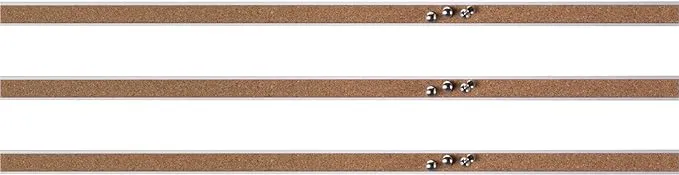 Lorell Cork Strip Bulletin Bar - 48" Width - Aluminum - 3/Bundle (49535BD)Lorell Cork Strip Bulletin Bar - 48" Width - Aluminum - 3/B…