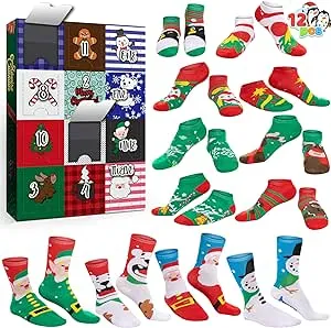 JOYIN Women's Christmas Advent Calendar Socks