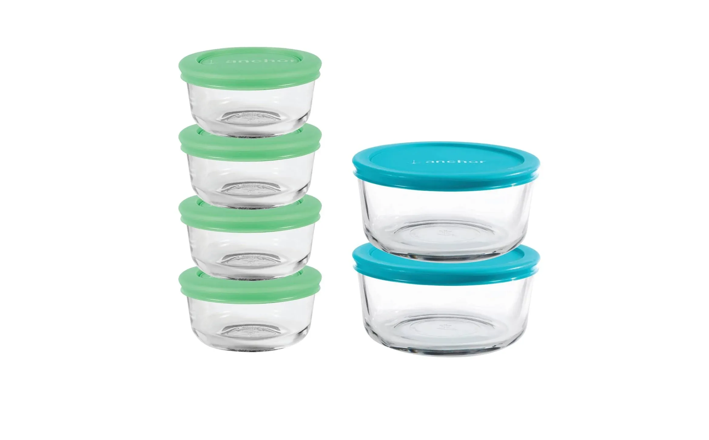 Anchor Hocking 12 Piece Glass Storage Containers with Lids (6 Glass Food Storage ...