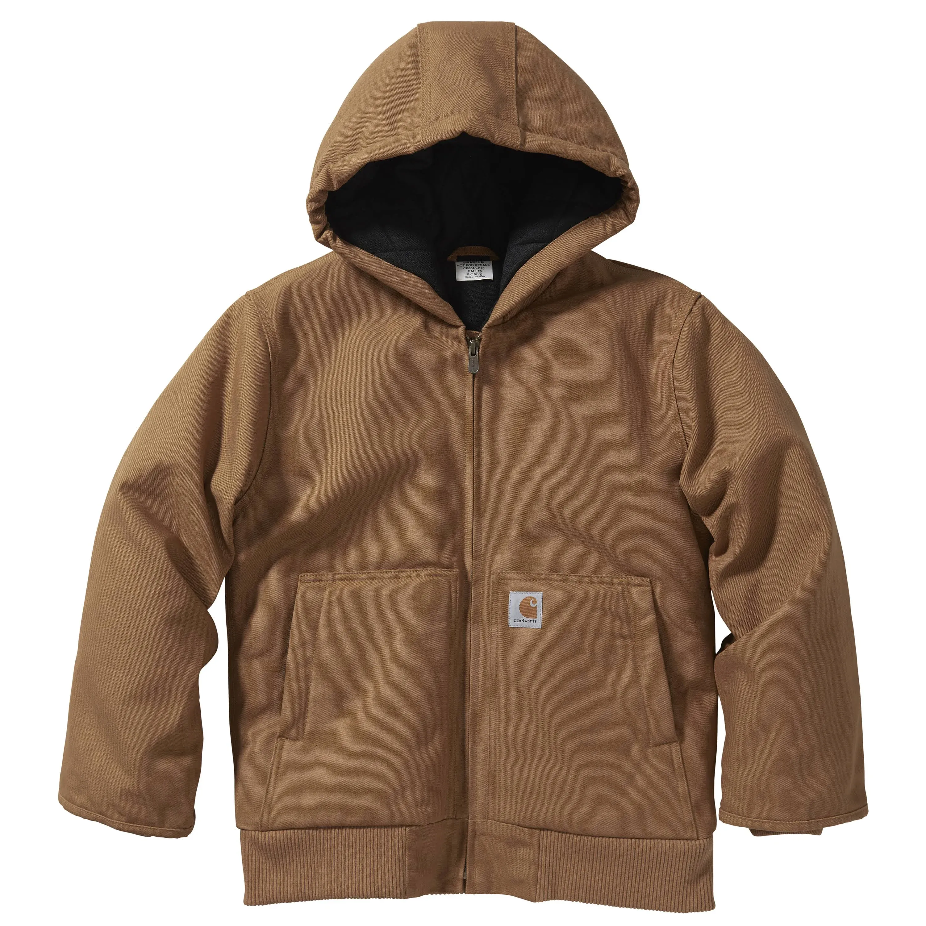 Carhartt Boys' Flannel Quilt Lined Active Jacket - Brown