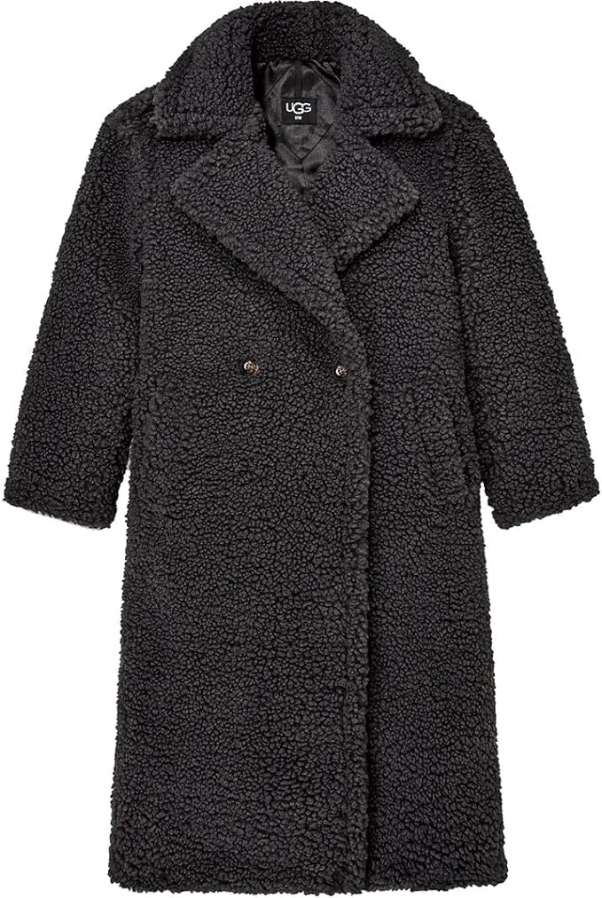 Ugg Gertrude Long Teddy Coat - Black