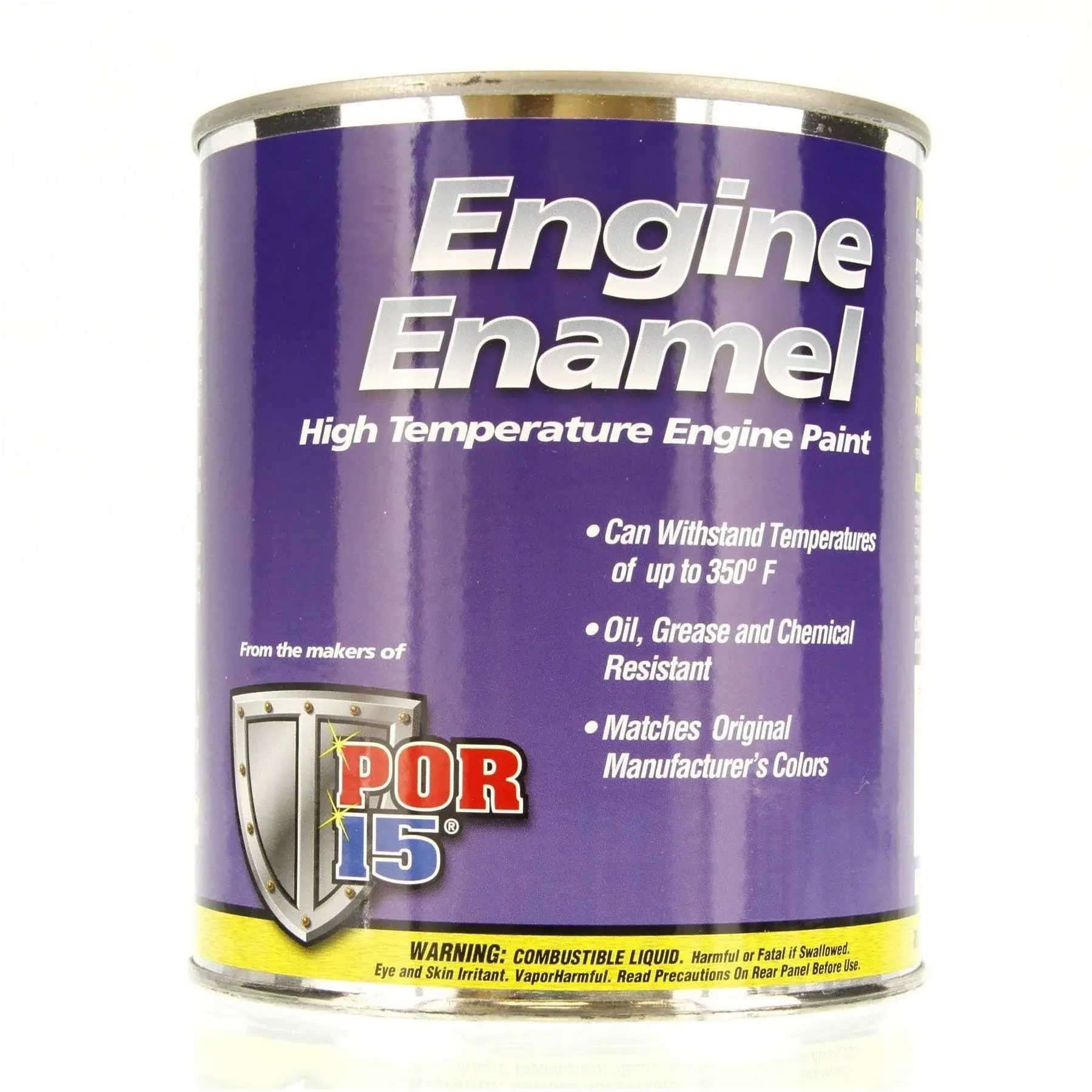 POR-15 Engine Enamel, High Temperature Engine Paint, 16 Fluid Ounces, Black