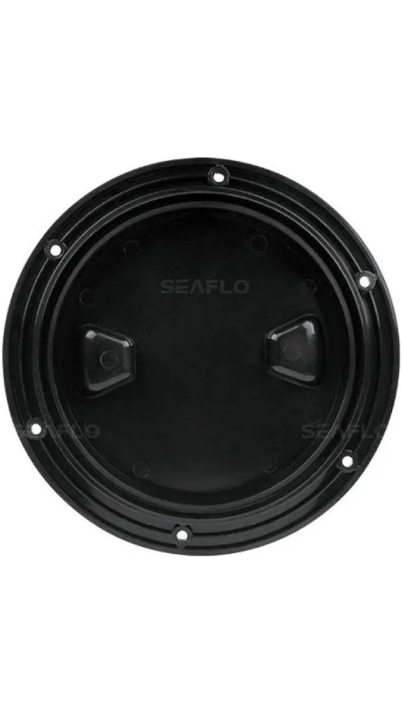 SEAFLO 4" - 8" Black Circular Non Slip Inspection Hatch w/Detachable Cover