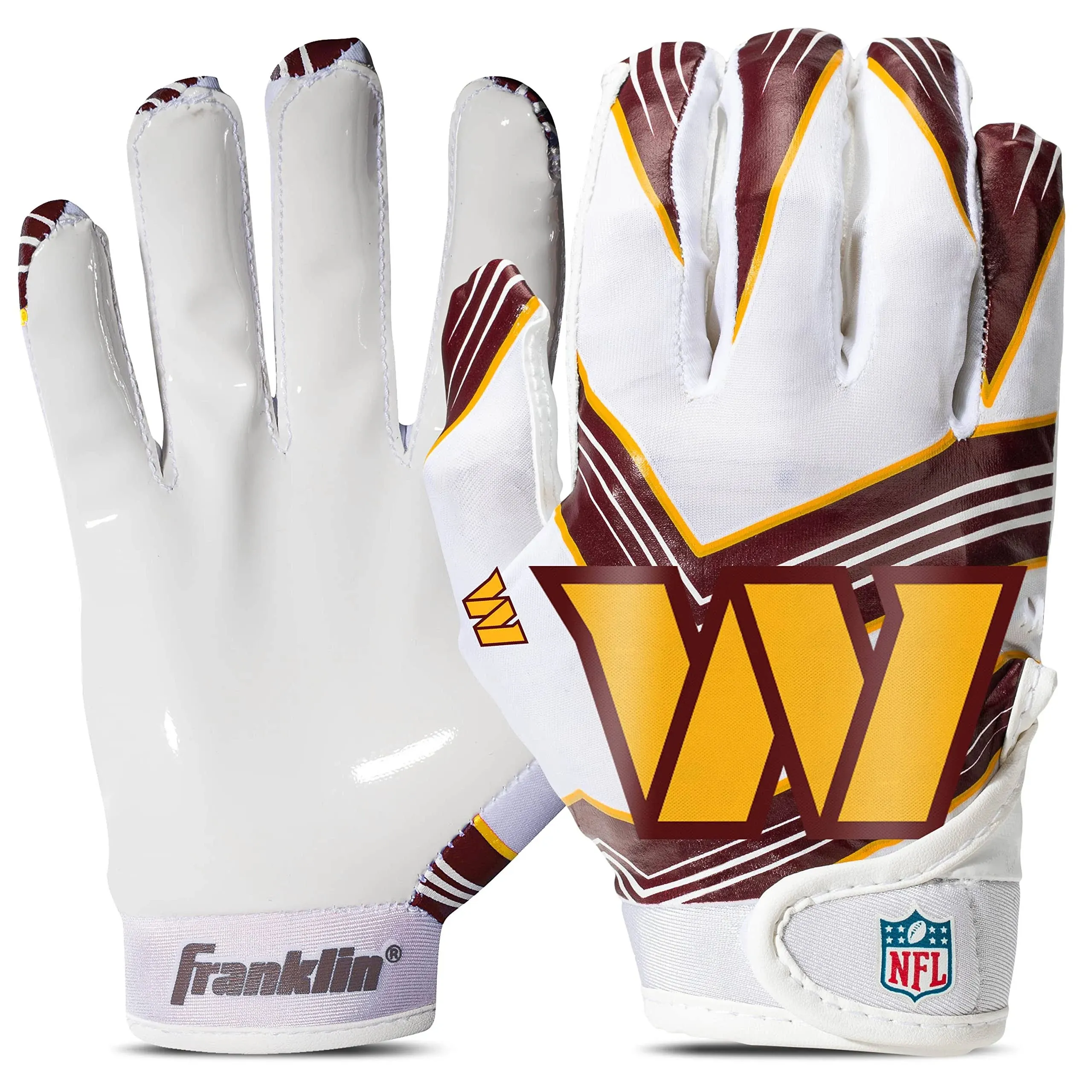 Franklin Sports New York Giants Youth NFL Football Receiver Gloves - Receiver Gloves for Kids - NFL Team Logos and Silicone Palm - Youth S/XS PairFranklin Sports New York Giants Youth NFL Football Receiver Gloves - Receiver Gloves for Kids - NFL Team Log