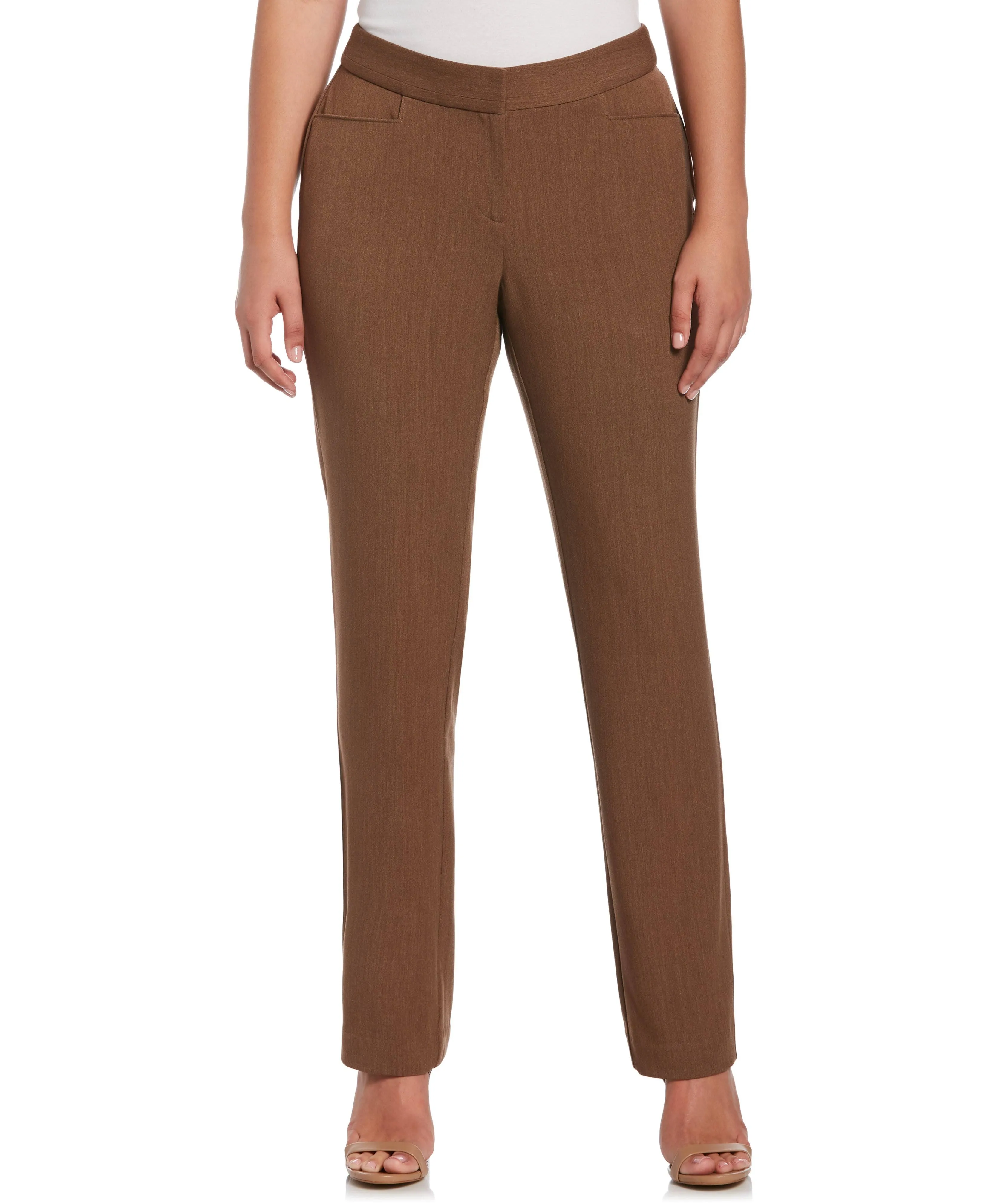 Gabardine Straight Leg Pant - Curvy Fit