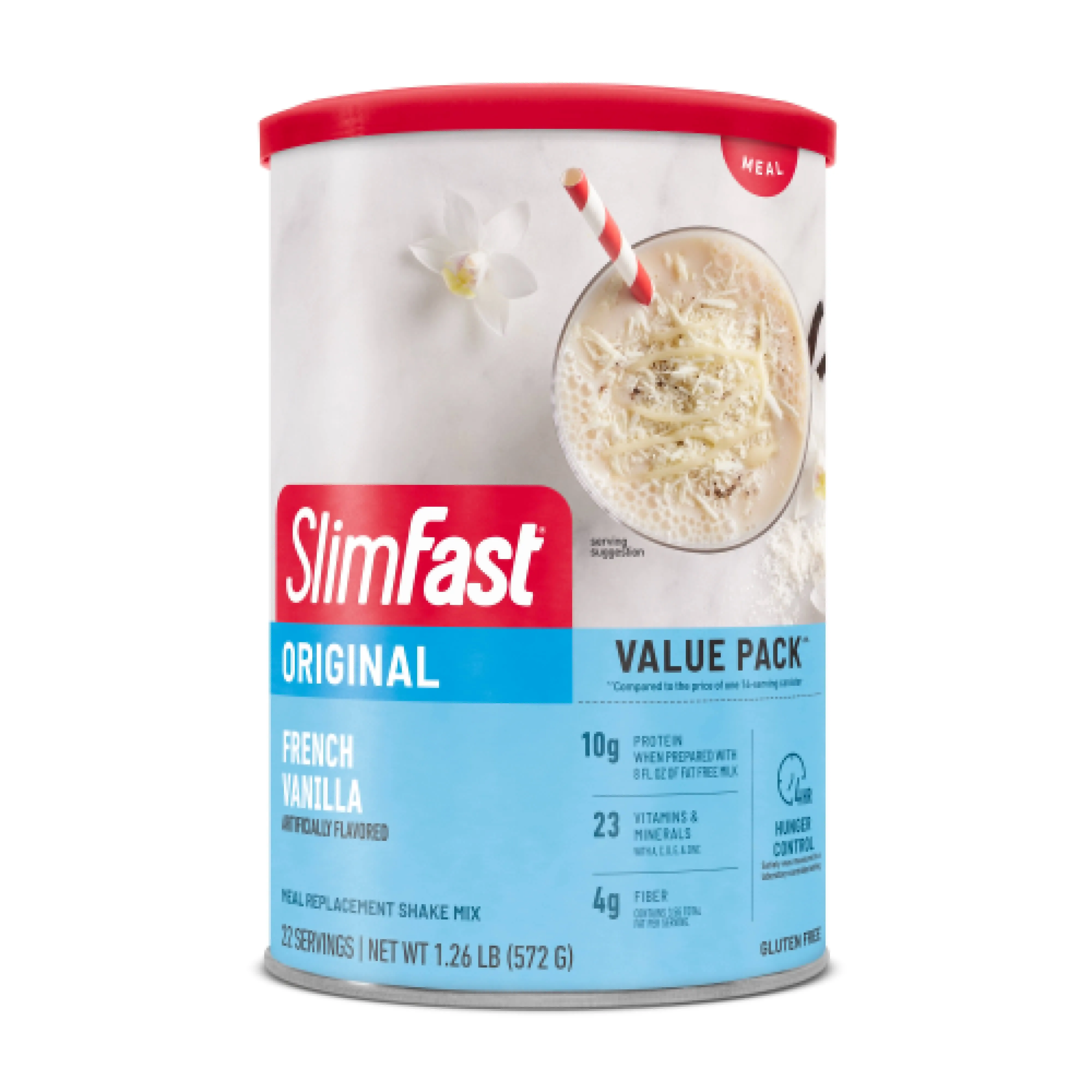 SlimFast Original Meal Replacement Shake Mix, French Vanilla, 22 Servings