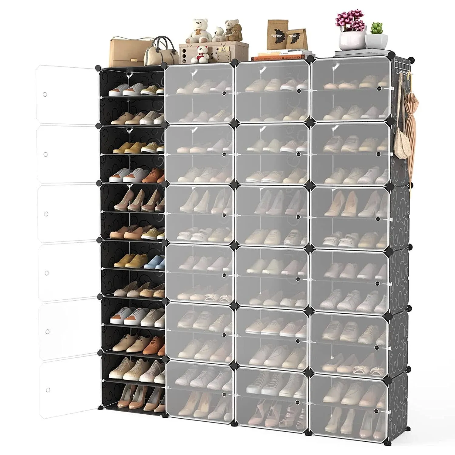 Portable Shoe Rack Organizer with Door