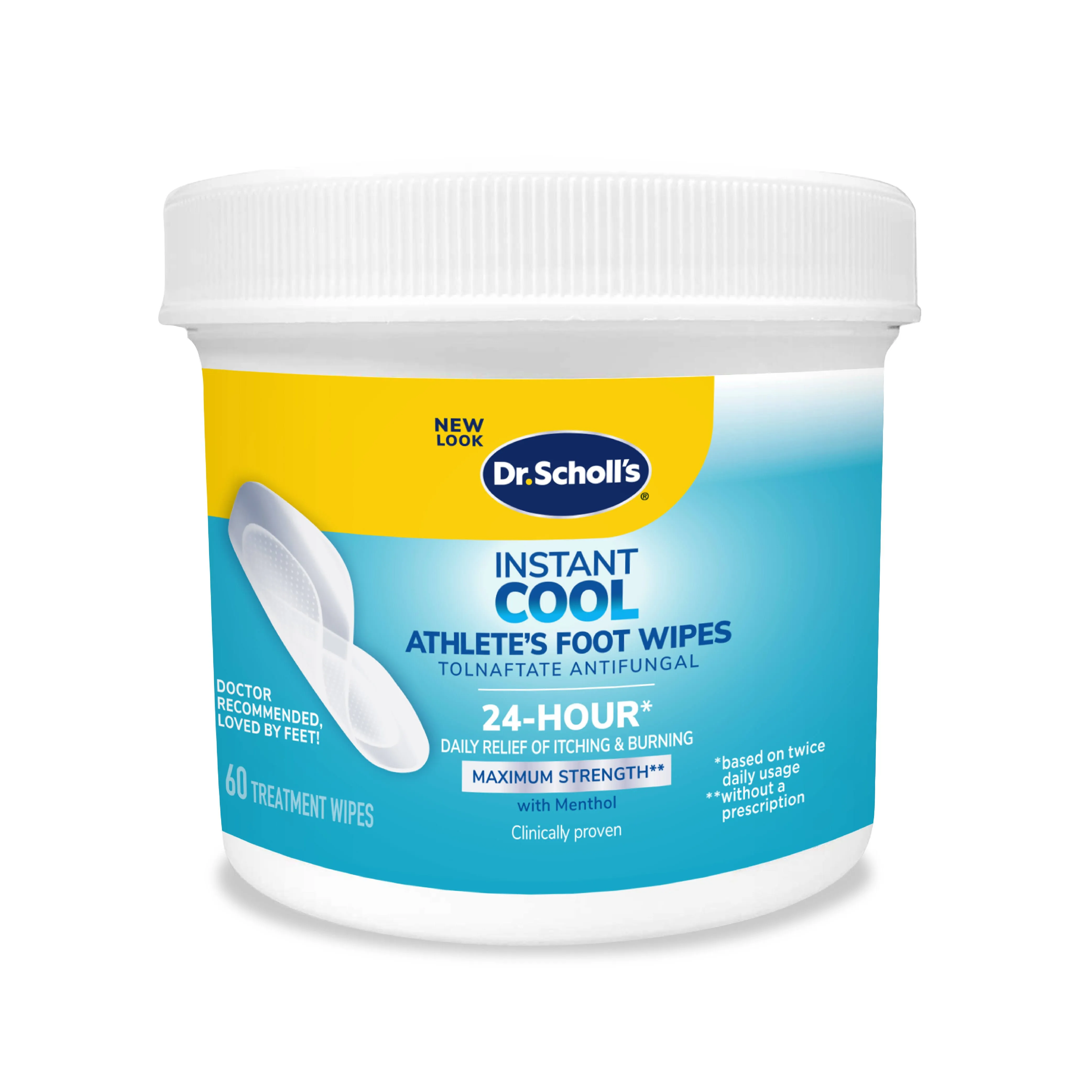 "Dr. Scholl's Instant Cool Athlete's Foot Treatment Wipes"