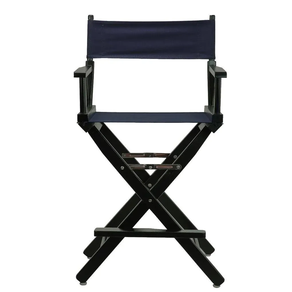 Casual Home 24" Director's Chair Black Frame-Navy Blue Canvas