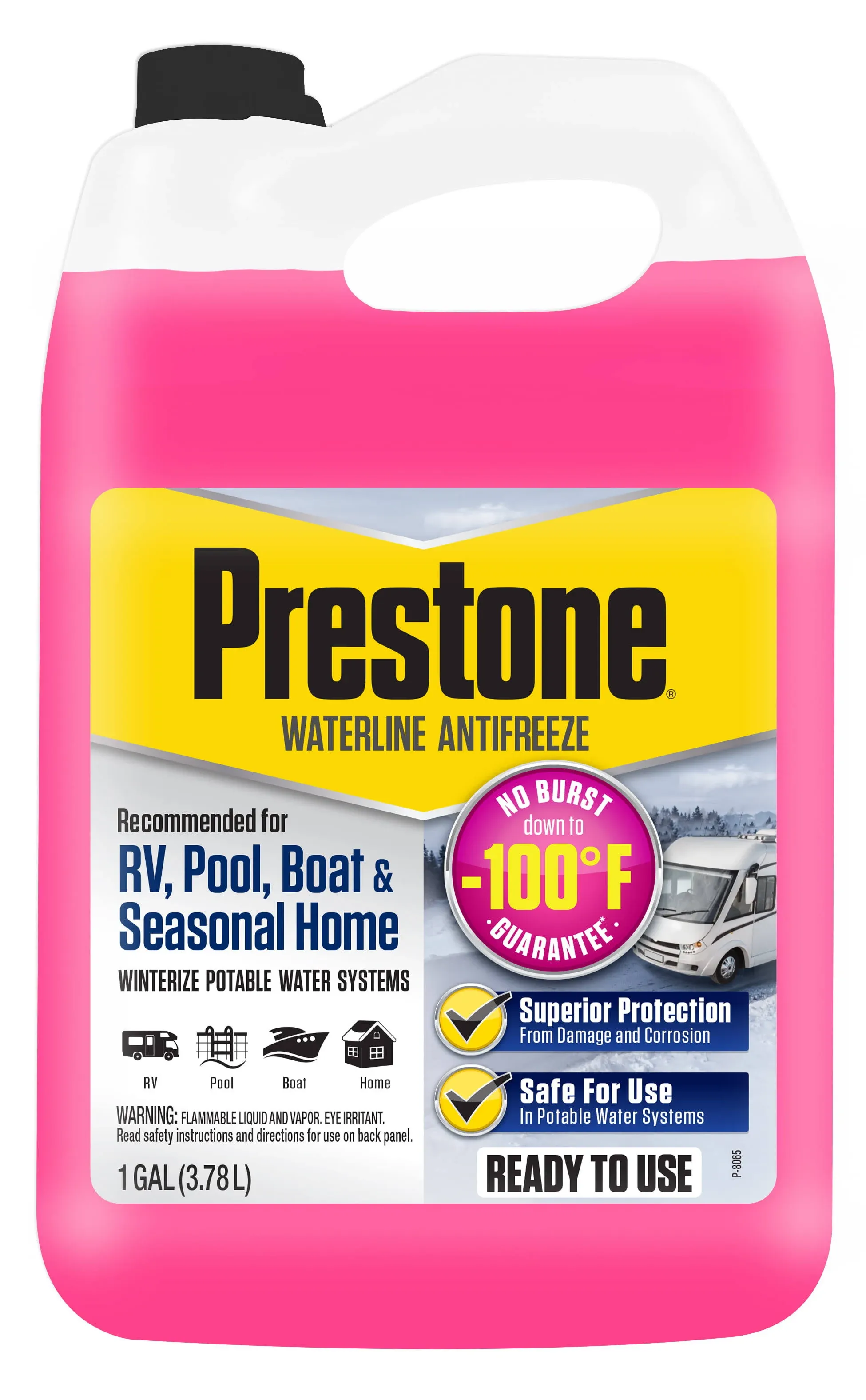 Prestone RV/Waterline Antifreeze RVs, Pools, Boats and Seasonal Homes - 1 Gallon