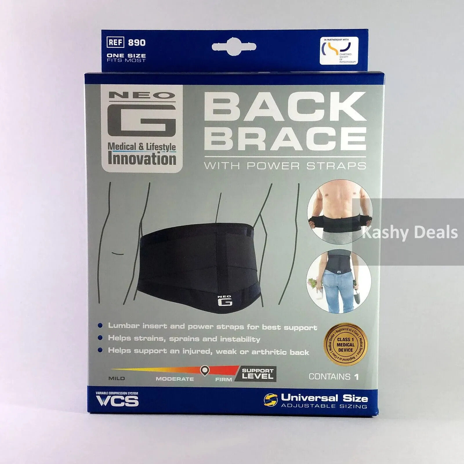 Neo G Back Brace with Power Straps, One Size