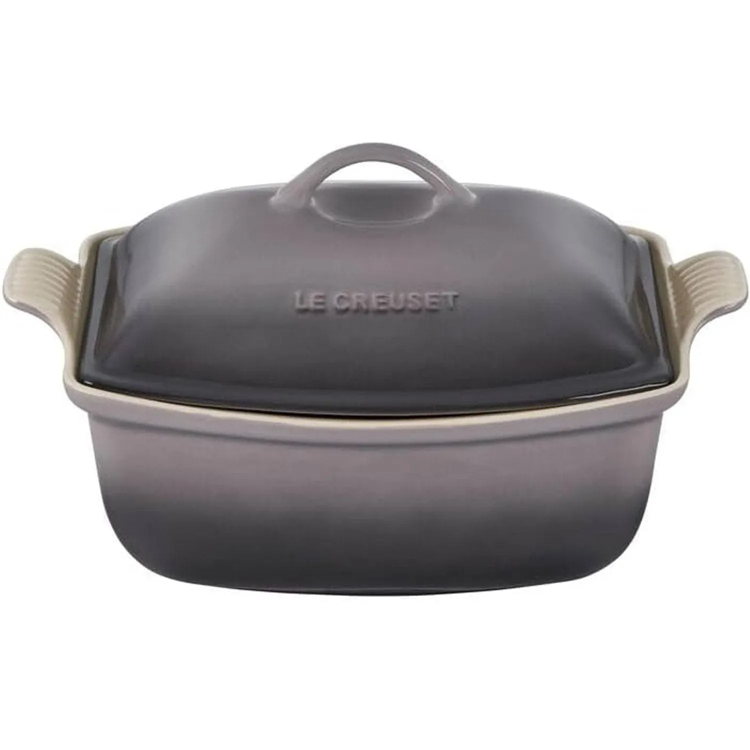 Le Creuset Heritage Stoneware Deep Baker with Lid, 4.5 qt., Oyster