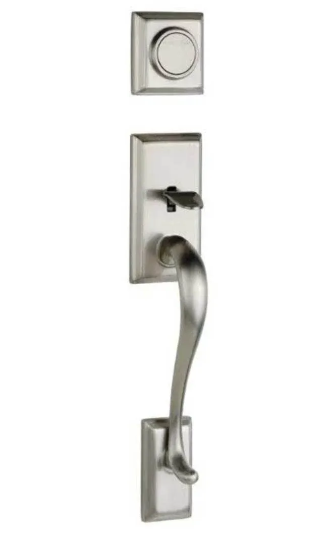 Kwikset 802he 15 Lip Hawthorne Dummy Exterior Handleset Satin Nickel