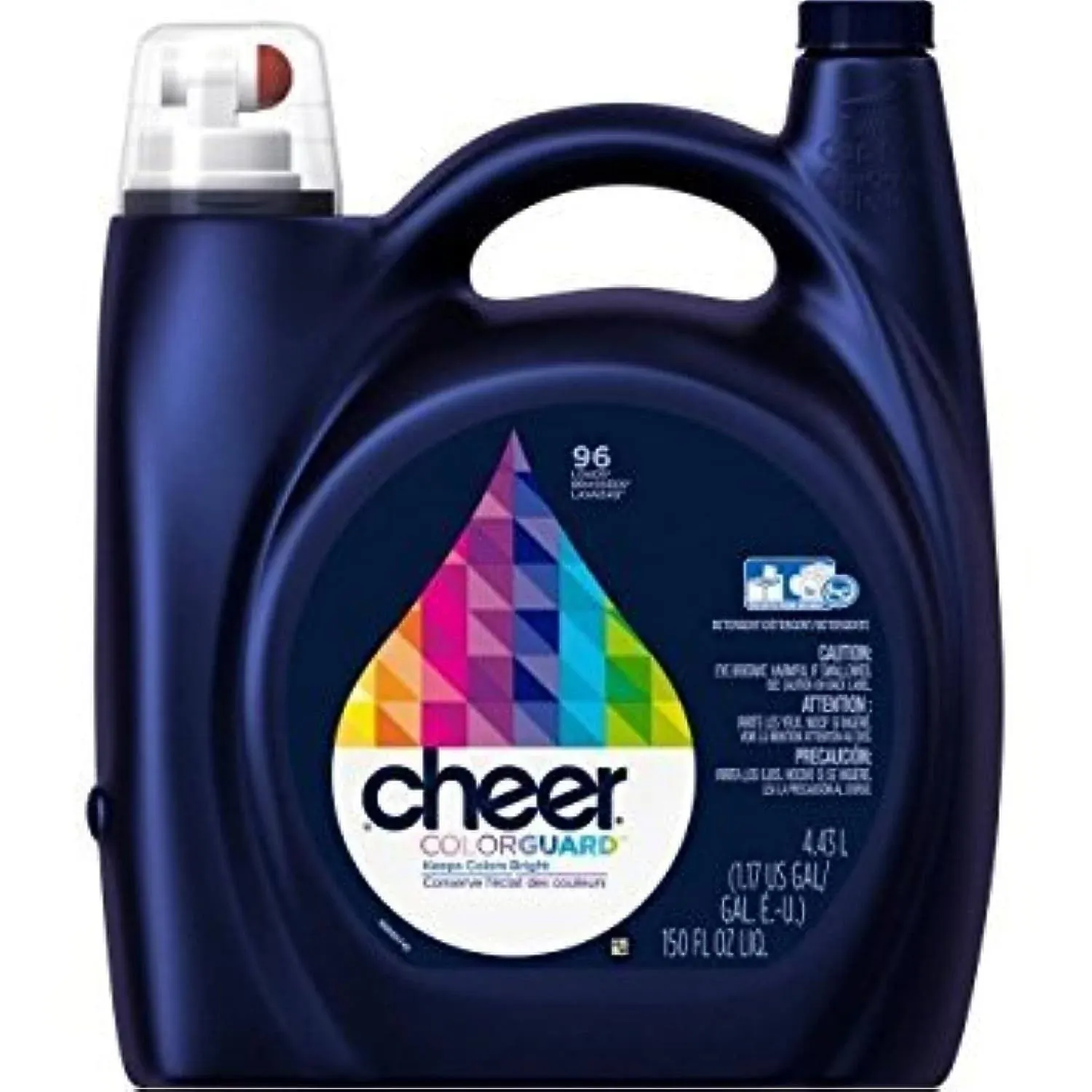 Cheer 740528443582 Liquid Laundry Detergent, 96 Loads 150 oz, 150 Fl Oz... 