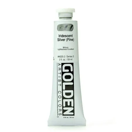 Golden Heavy Body Acrylic - Iridescent Silver (Fine) 2 oz.