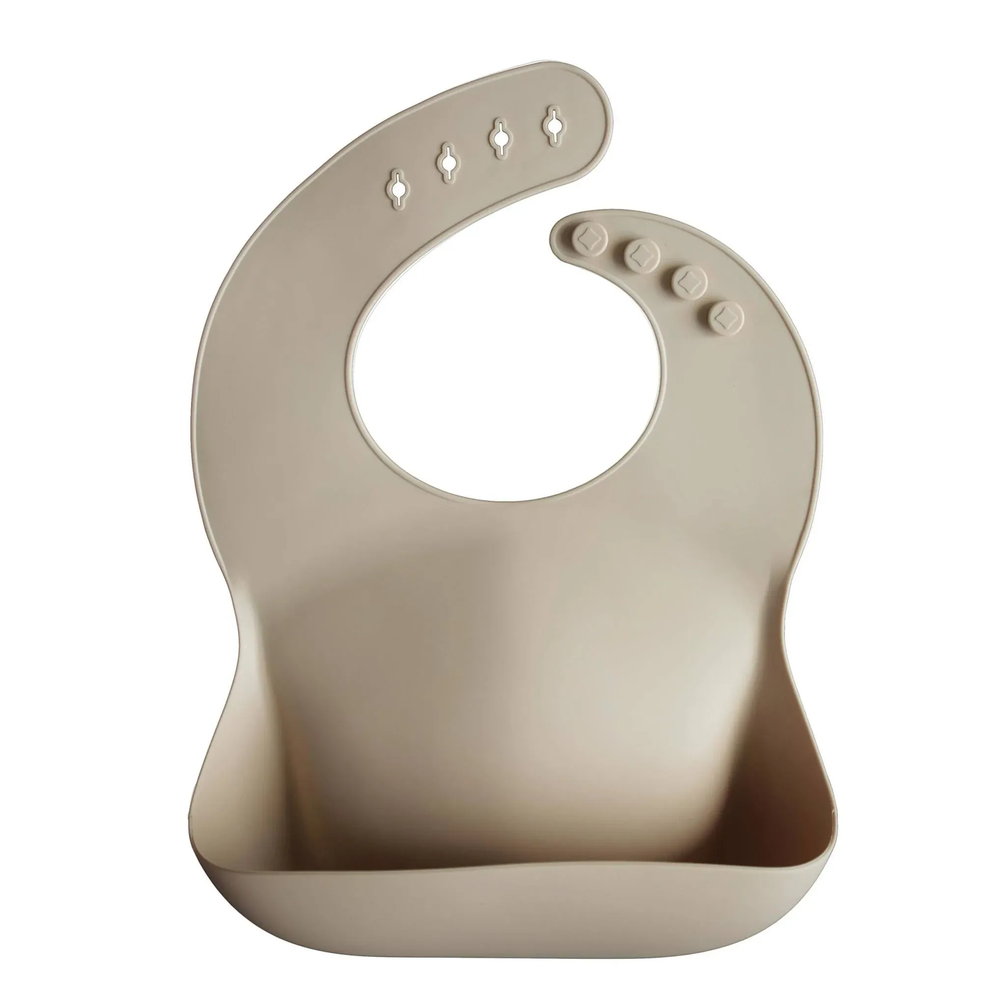 Mushie Silicone Baby Bib (Shifting Sand)