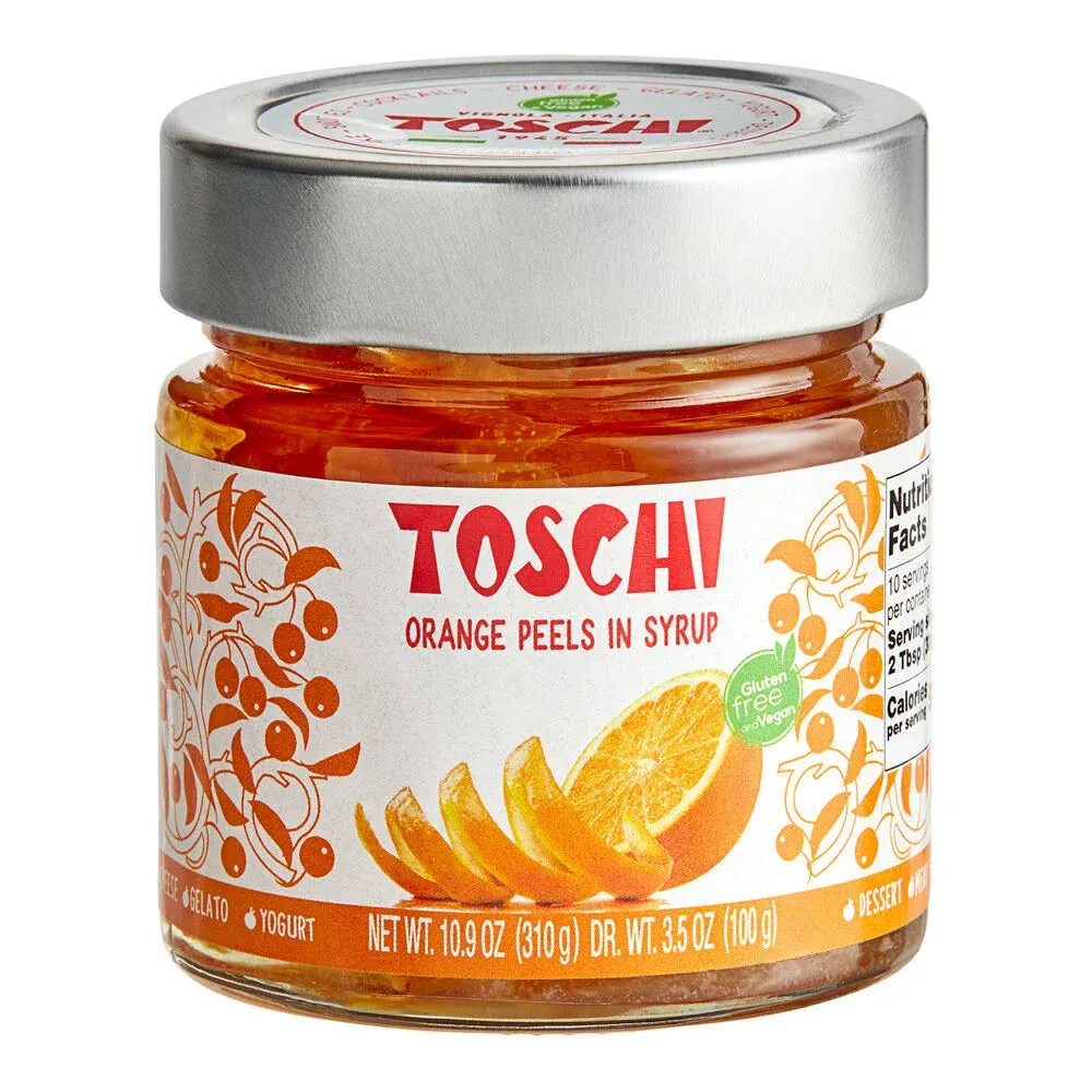 Toschi Orange Peels, Candied, in Syrup - 10.9 oz