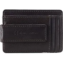 Alpine Swiss Harper Mens RFID Slim Money Clip Front Pocket Wallet Minimalist Leather ID Card Holder