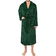 PAVILIA Mens Soft Robe, Plush Fluffy Fleece Bathrobe Men, Long Sherpa Shaggy Spa Robe