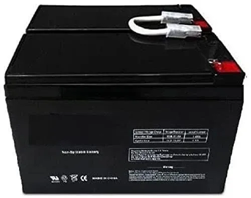 APC Back-UPS Xs 1300VA BX1300LCD Replacement Battery (2) 12V 9.0Ah Batteries ...