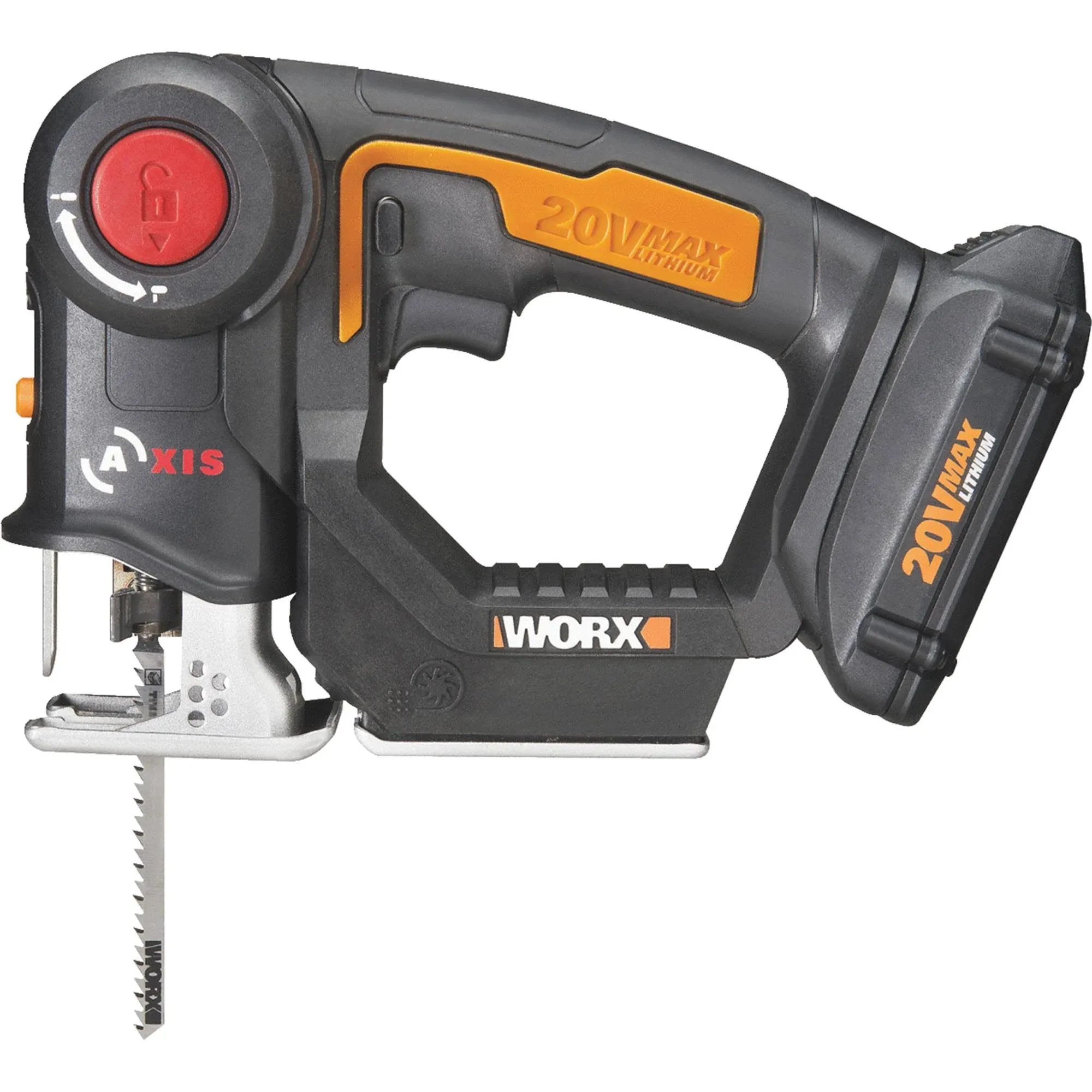 Worx WX550L 20V Axis Cordless Reciprocating & Jig Saw