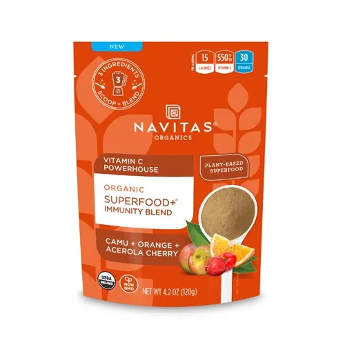 Navitas Organic Superfood + Immunity Blend, Camu + Orange + Acerola Cherry - 4.2 oz