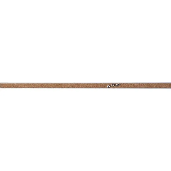 Lorell LLR49535BD 48 in. Cork Strip Bulletin Bar - Aluminum