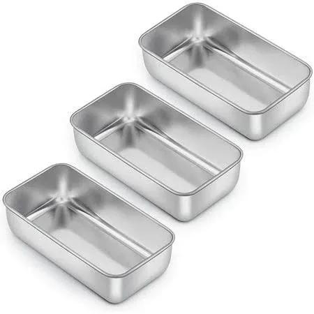 Loaf Pan Set of 3, 9¼&#034; × 5&#034; Bread Loaf Pans Meatloaf Pan Stainless Steel for Bak