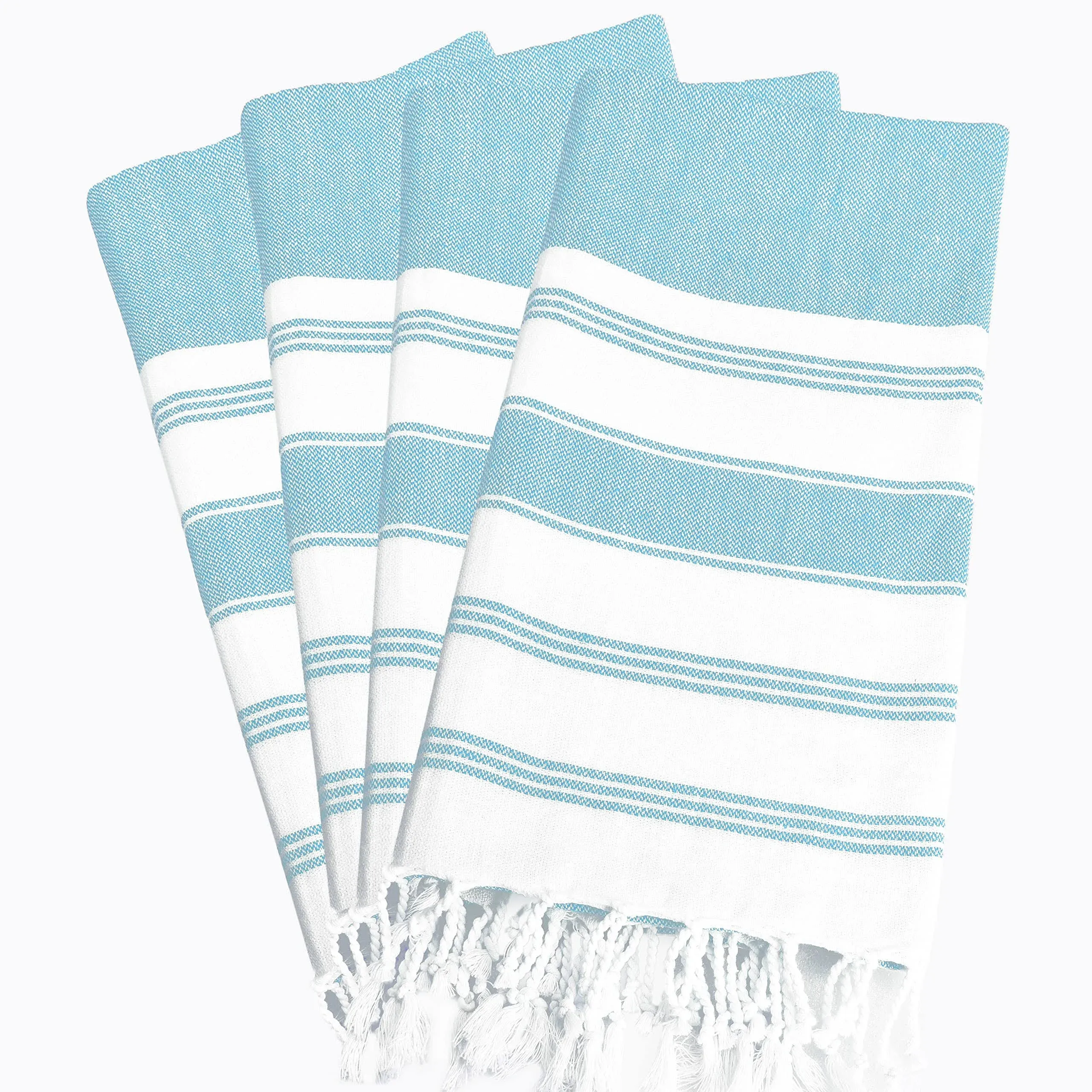 Glamburg Peshtemal Turkish Towel Cotton Beach Towels Oversized 36x71 Set of 4, Cotton Beach Towels for Adults, Soft Durable Absorbent Extra Large