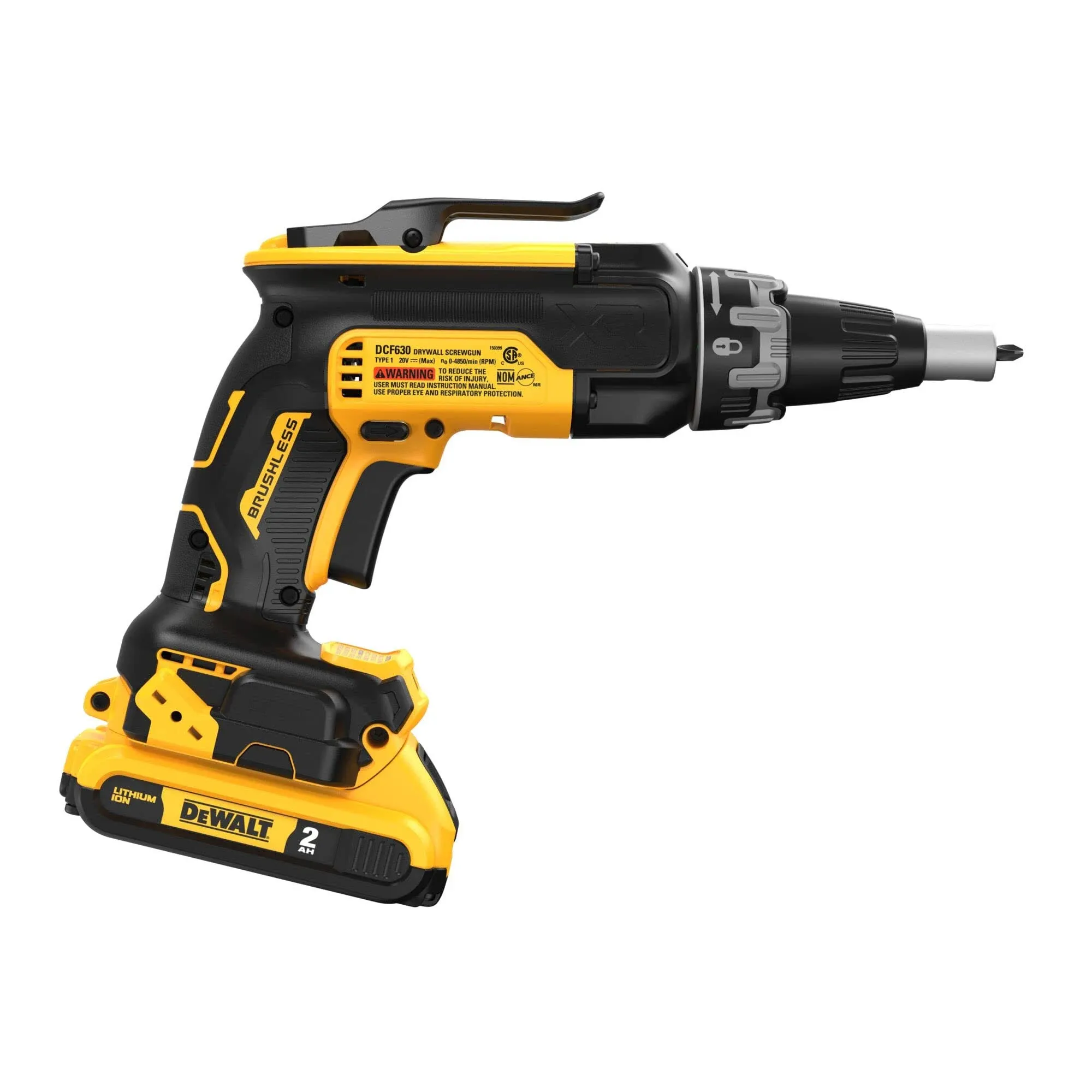 DeWalt DCF630D2 MAX* XR 20V Cordless Brushless Drywall Screwgun Kit