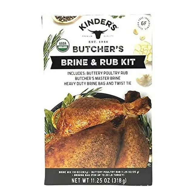 Kinder's Butcher's Organic Turkey Brine and Rub Kit with Brining Bag, 11.25-ounces 1 pack