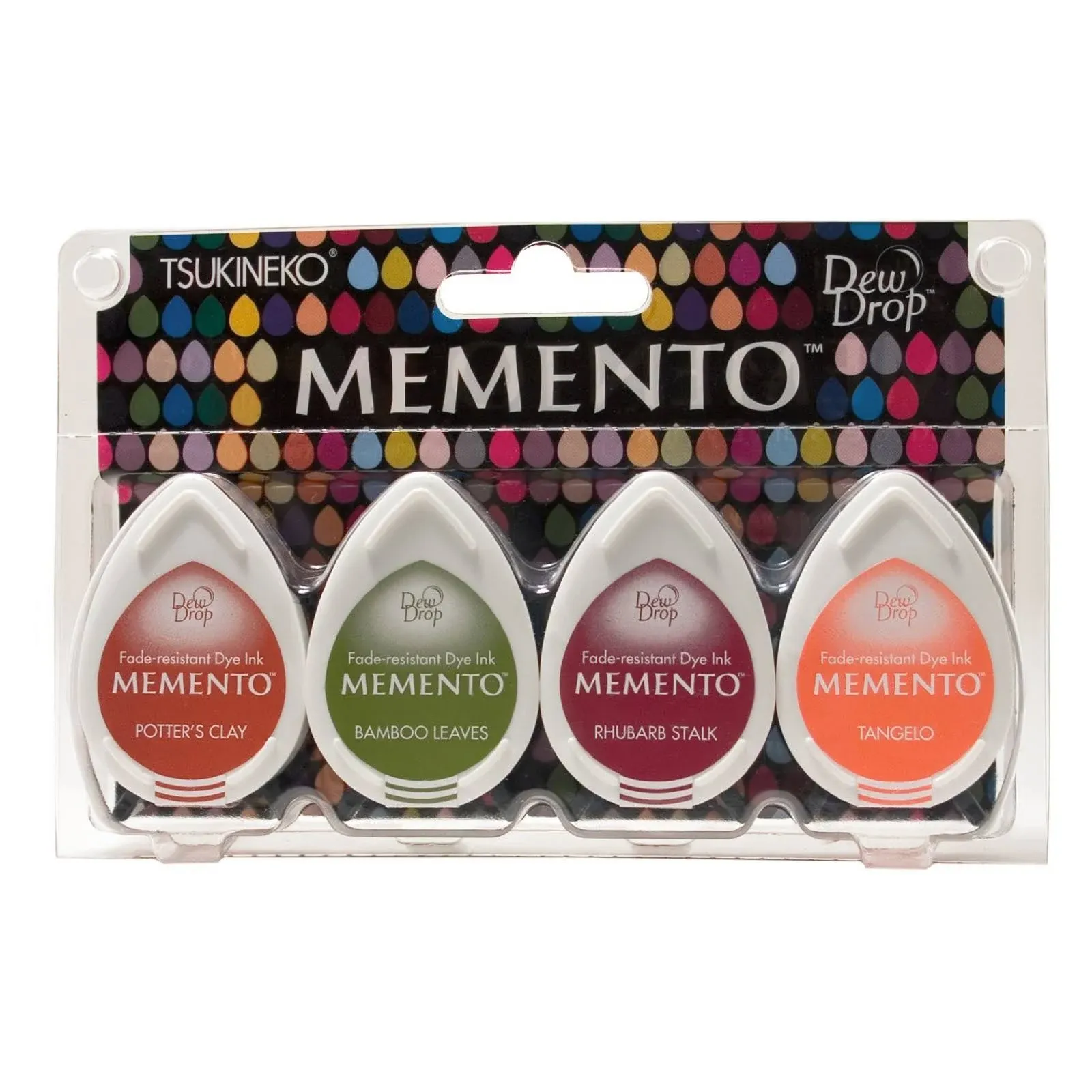 Memento Dew Drop Fade Resistant Dye Inkpad 4 Pack Color Coordinated Set